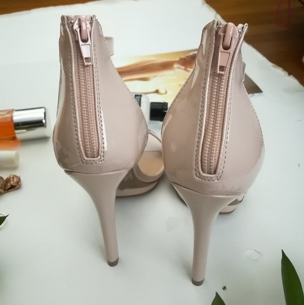 Nude Platform Heels - Picture 3 of 5